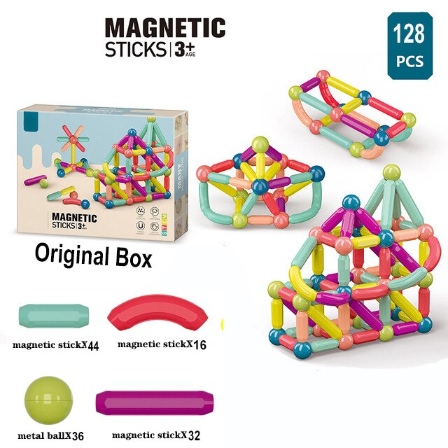 סט בניית קוביות מגנטיות לתינוקים